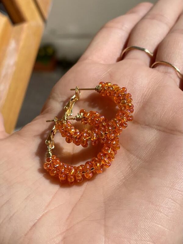 lumina-orange-hoop-earring